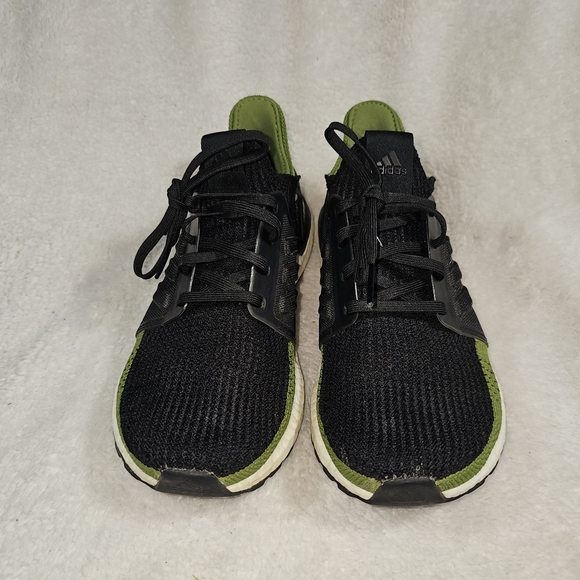 Adidas Ultraboost 19 Tech Green/Black Running Shoes G27511 Men's Size 7.5 - Picture 6 of 12